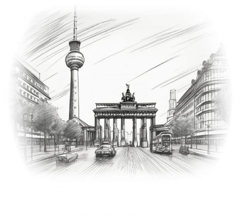 Illustration von Berlin als Hauptsitz für systemisches Business Coaching